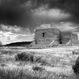 Pecos National Historical Park in bw by James Barber