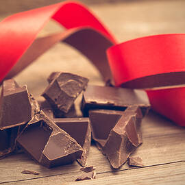 Pieces of Chocolate Bar by Nadezhda Tikhaia