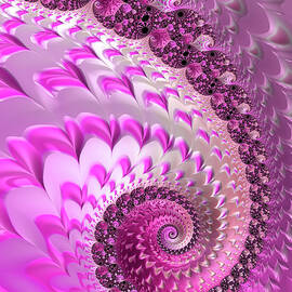 Pink spiral with lovely hearts by Matthias Hauser