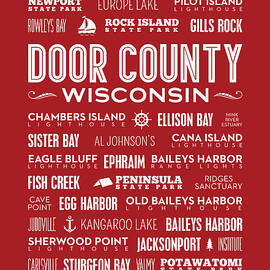 Places of Door County on Red by Christopher Arndt