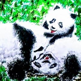Playful Pandas by T Miranda