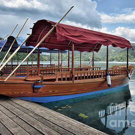Pletna Boats of Lake Bled by Norman Gabitzsch