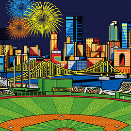 PNC Park fireworks by Ron Magnes