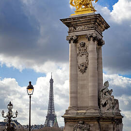 Pont Alexandre III bridge with the Eiffel Tower by Jane Rix