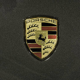 Porsche Badge Charcoal Metallic by John Straton