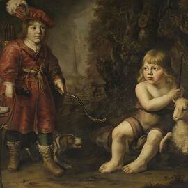 Portraits of two Boys in a Landscape by Celestial Images