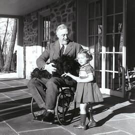 President Roosevelt In His Wheelchair by Everett