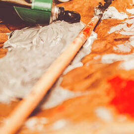Progress of oil painting by Jorgo Photography
