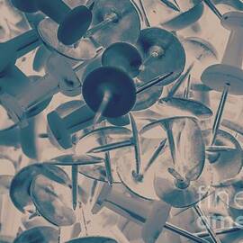 Projected abstract blue thumbtacks background by Jorgo Photography