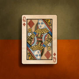 Queen of Diamonds in Wood by YoPedro