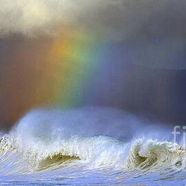 Rainbow On The Banzai Pipeline At The North Shore Of Oahu 2 to 1 Ratio by Aloha Art