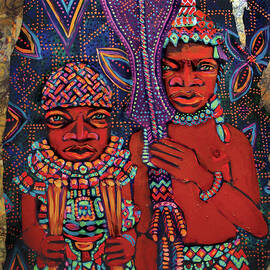 reCalling the Spirit Attendants with Paddles by Cora Marshall