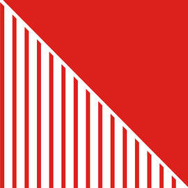 Red and White Triangles by Linda Woods