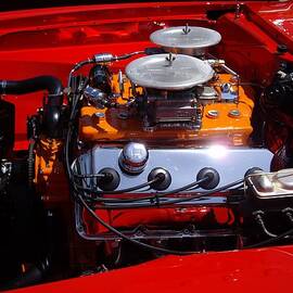 Red Car Engine  by Mariola Bitner