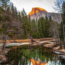 Reflecting Yosemite Half Dome Skies