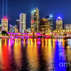 Tampa Reflections On a Clear Night by Rene Triay FineArt Photos