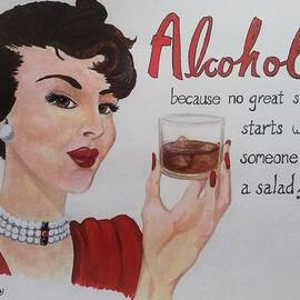 Retro Alcohol Sign by Lisa Nadler