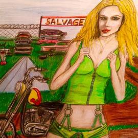 Salvage yard camping  by Larry Lamb