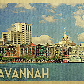 Savannah Georgia Travel Poster	 by Flo Karp
