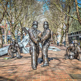 Seattle Fire Department Statue by Spencer McDonald