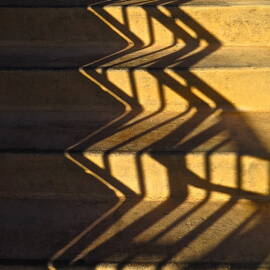 Sepia Stair Abstract by Bonnie See