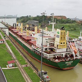 Ships, Miraflores Locks in Panama by Venetia Featherstone-Witty
