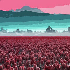 Skagit Valley at Sunset by AM FineArtPrints