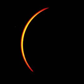 Solar Eclipse- Thin Crescent  by Bradford Martin
