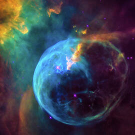 Space image Colorful Bubble Nebula by Matthias Hauser