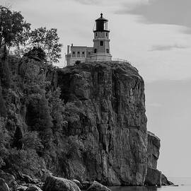 Split Rock Lighthouse BW by Penny Meyers