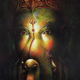 Sree Ganesha Portrait  by Asp Arts