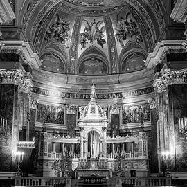 St Stephens Basilica Interior Budapest BW II