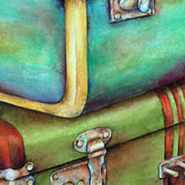 Stacked Vintage Luggage by Winona Steunenberg