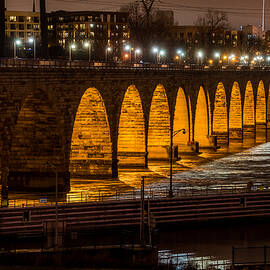 Stone Arch Bridge Night Shot by Paul Freidlund