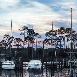 Sunset at Bluewater Bay Marina, Florida by Kay Brewer