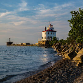 Sunset at Fairport Harbor Lighthouse by Dale Kincaid