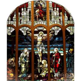 The Crucifixion of Jesus on Good Friday Stained Glass Window