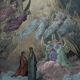 The Singing of the Blessed in the Sixth Heaven by Gustave Dore