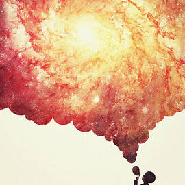 The universe in a soap bubble Awesome Space Nebula Galaxy Negative Space Artwork by Philipp Rietz