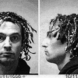 Tommy Lee Motley Crue Mug Shot Black And White Horizontal by Tony Rubino