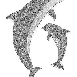 Tribal Bottle Nose Dolphin and Calf