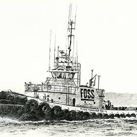 Tugboat DANIEL FOSS Heading Out by James Williamson