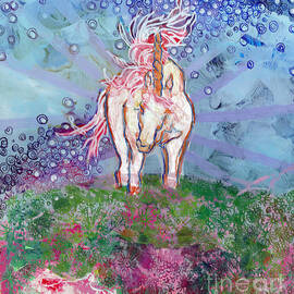 Unicorn Holographic paint Art Board Print for Sale by trajeado14