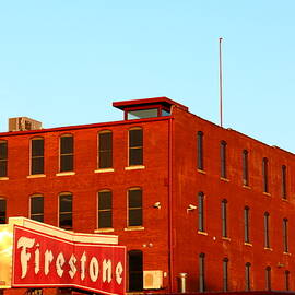 Vintage Firestone Building by Barbara Donovan