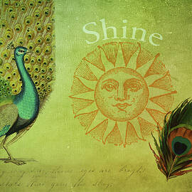 Vintage Peacock Art by Peggy Collins