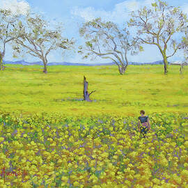 Walking In The Mustard Field by Dominique Amendola