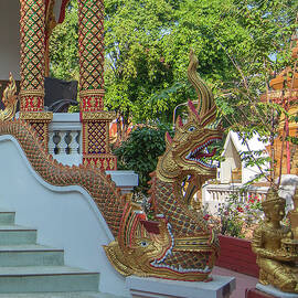 Wat Fa Ham Phra Ubosot Makara and Naga DTHCM1353 by Gerry Gantt