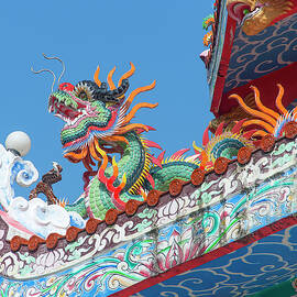 Wat Pa Neramit Mae Taeng Chinese Shrine Roof Dragon DTHCM2066 by Gerry Gantt