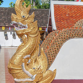 Wat Phra That Doi Kham Phra Chedi Makara and Naga Guardians DTHCM2367 by Gerry Gantt