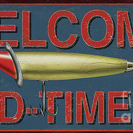 Welcome Fishing Sign by JQ Licensing